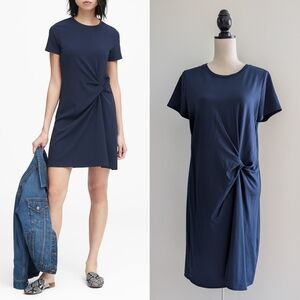Banana Republic Navy Blue Knot T Shirt Dress Sz S